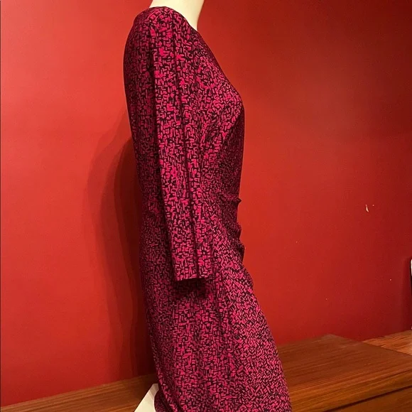 Like new Ralph Lauren Red and Black three-quarter length Sleeve Dress - Picture 8 of 16